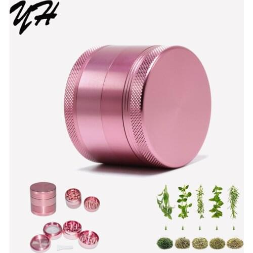 Herb Tobacco Grinder Weed Cigarette Accessories 40mm 4 Layer Aluminium Alloy Handmade Tobacco Weed Crusher Spices Herb Machine