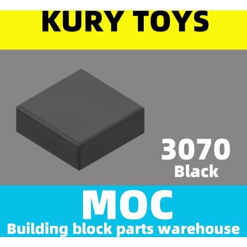 Kury Toys DIY MOC For 3070A 100pcs Building block parts For Tile 1 x 1 with Groove For toy brick