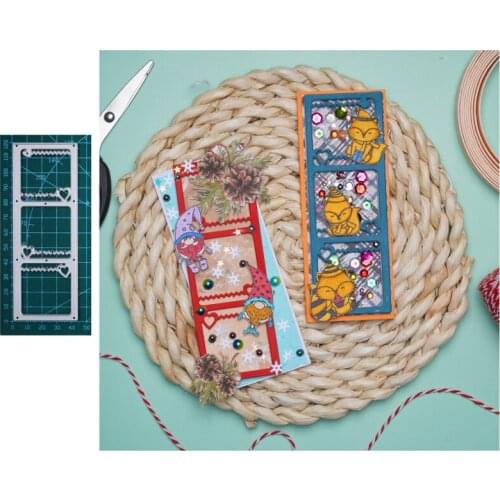 YaMinSanNiO Metal Cutting Dies Stitched Heart Diy Scrapbooking Photo Album Decorative Embossing Paper Card Crafts Die Cut 2020