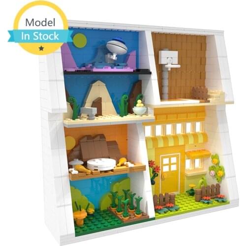 MOC Fashion Home Decoration Building Blocks Comic Wall Landscape Flowers Grass Scene Education bricks Model Childrens Toys Gift