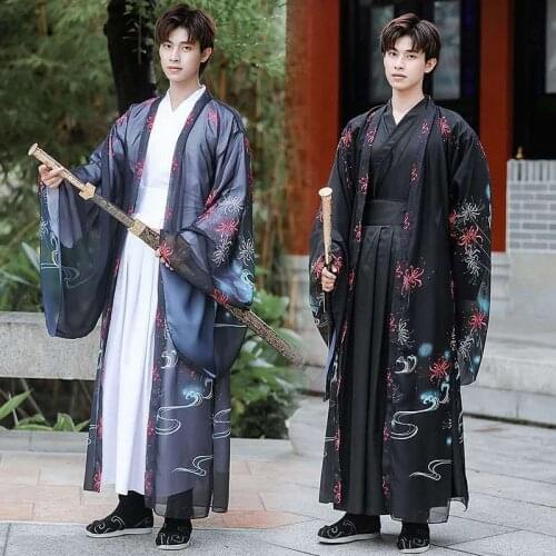 Men Hanfu Chinese Ancient Traditional Clothing Han Dynasty Swordsman Male Hanfu Robe Cosplay Costume Carnival Party Dress