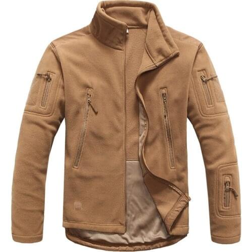 Men Winter Outdoor Hiking Fishing Warm Windproof Fleece Jacket Climbing Riding Camping Training Breathable Thermal Tactical Coat