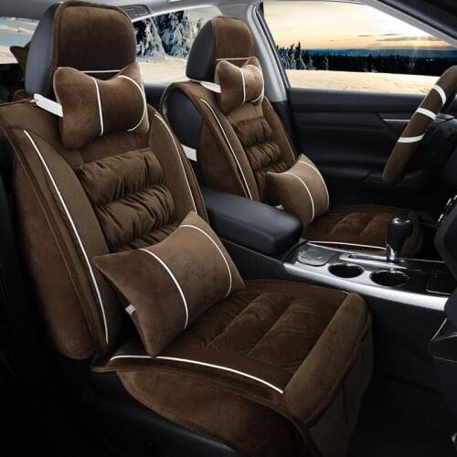 3D Winter Plush Car Seat Cover Cushion For Toyota Camry 40 Corolla RAV4 Verso FJ Land Cruiser LC 200 Prado 150 120