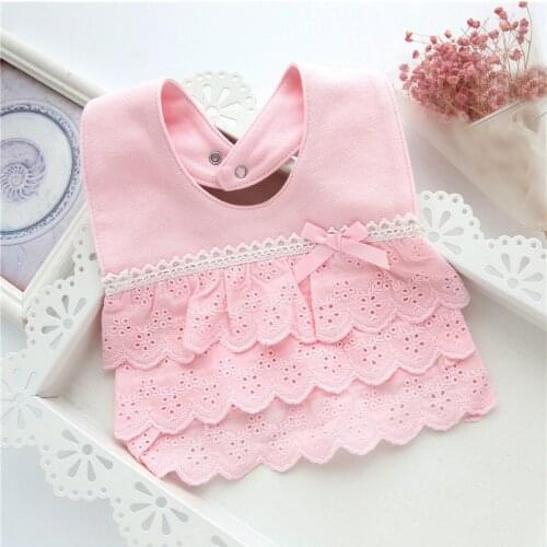 New Baby Cute Bibs Cotton Lace Bow Princess Baby Towel Enfants Super Soft Baby Bib Clothing Accessories