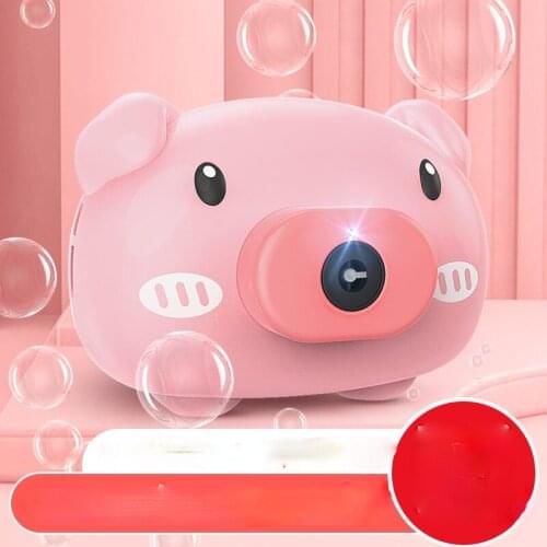 Little pig bubble machine toy net celebrity children cartoon automatic bubble blowing camera