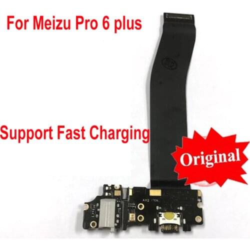 Original USB Charger Port Dock Board Flex Cable For Meizu Pro 6 plus pro6 plus + microphone Headphone Jack Audio Fast Charging