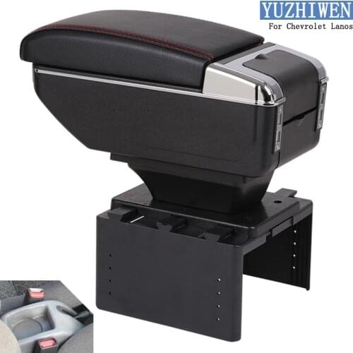For Chevrolet Lanos Armrest Box Lanos 1 Universal Car Central Armrest Storage Box cup holder ashtray modification accessories