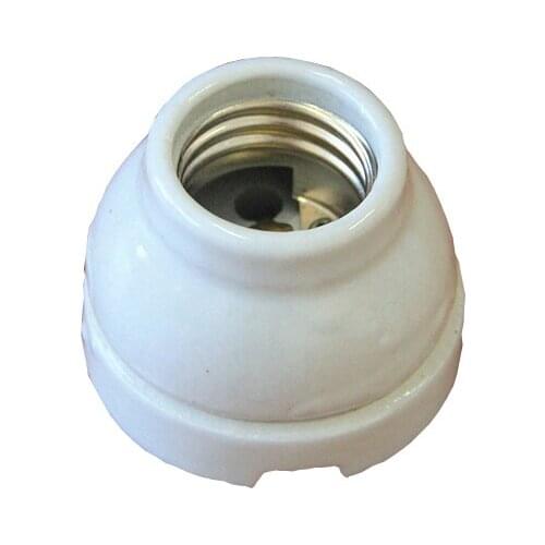 2pcs Split Ceramic Lamp Base High Temperature Resistant Lamp Holder E27 Copper Screw High Power Light Bulb Base