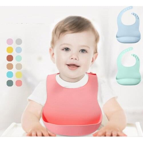 Ajustable Silicone Baby Bibs Waterproof Infant Bibs Newborn Feeding Cloth Toddle Boys Girls Saliva Towel Drooling Baby Scarf