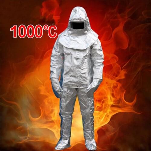 High Heat Resistant and Anti-radiation heat Aluminized Suit Fireproof Clothes 1000