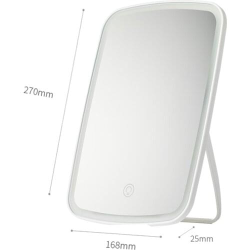 LED touch Screen Built-in battery Makeup Mirror Table Desktop Makeup Portable LED Lighted Makeup Mirror Cosmetic Hand Mirror