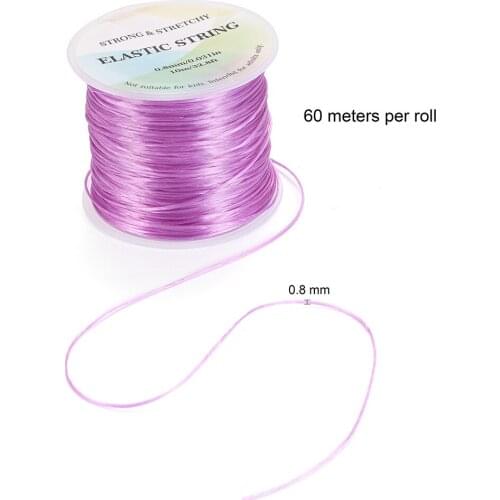 0.8mm Colorful Crystal Filament DIY Ornament jewelry making supplies resin embellishments charms for bracelet making