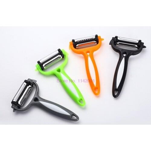 100pcs 3 in1 Vegetable Grater Multifunctional 360 Degree Rotary Fruit Peeler Cutter for Carrot/ Cucumbers Slicer Kitchen Gadget