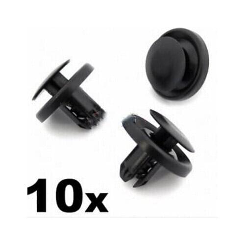 10x 8mm Plastic Wheel Arch Lining Clips for Subaru Impreza, Forester, Legacy etc