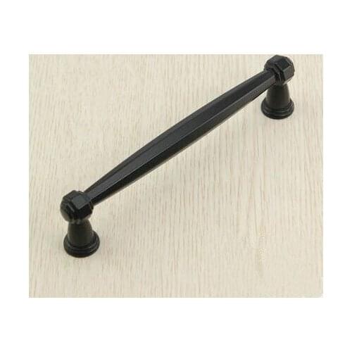 128mm modern fashion simple furniture hardware black drawer kitchen cabinet handle pull 5" dresser cupboard door pull knob