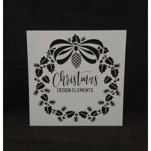 13*13 Christmas Layering Stencils for Diy scrapbook/photo album Decorative Embossing coloring,painting stencil,home decor