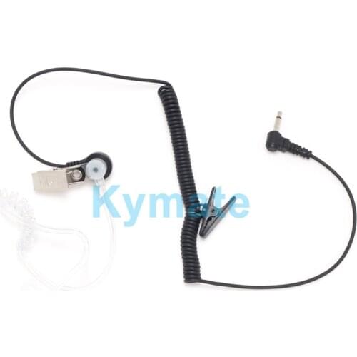 2pcs 3.5 mm only listen Earpiece Ear-hook Earphone Walkie Talkie Headset Polices Military Earphone radio With Spiral Cable