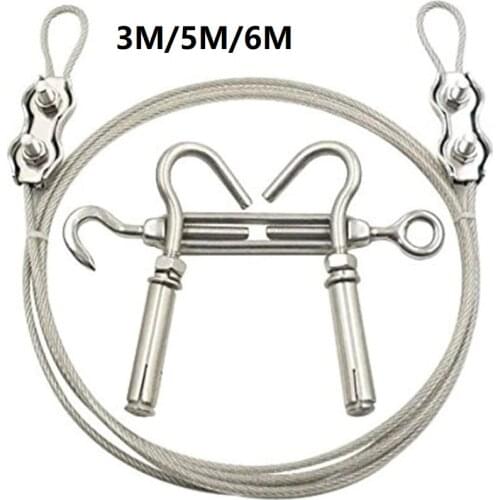 5m Clotheslines Windproof Clothes Rope Retractable Laundry Rope with Stainless Steel Cable for Outdoor/Indoor/Home/Travel/Drying