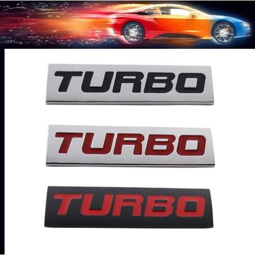 3D Premium Turbo Hood Fender trunk Rear Bonnet Decal Emblem Badge Sticker for Ford Nissan Toyota Chevrolet Honda Hyundai Citroen