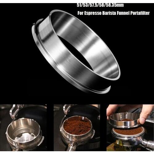 51/54/58mm Stainless Steel Intelligent Dosing Ring Brewing Bowl Coffee Powder For Espresso Barista Funnel