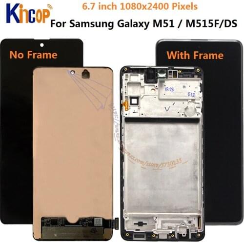 6.7'' NEW Original Display For Samsung Galaxy M51 M515F M515F/DS LCD Display With Touch Screen Digitizer Assembly Replacement