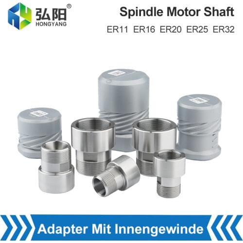 Internal Thread Adapter ER11 ER16 ER20 ER25 ER32 Chuck Rotor Reducing Sleeve Extension Rod CNC Router Spindle Motor Shaft Sleeve