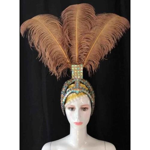 Latin dance Samba accessories Fashion exquisite headdress feathers Delicate dance shows accessories