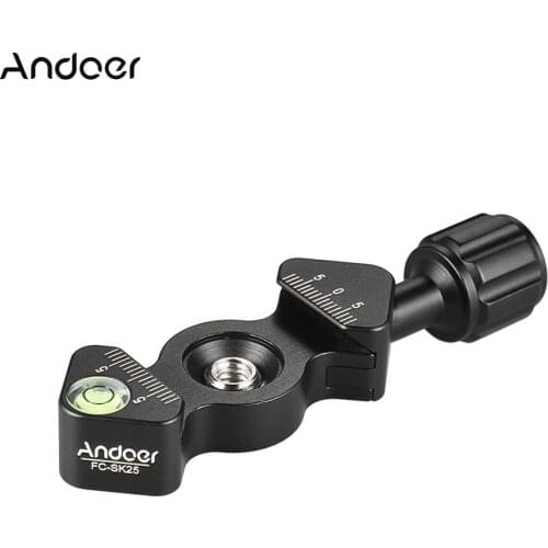 Andoer FC-SK25 Quick Release Clamp Universal Aluminum Alloy Tripod Clamp Knob-Type for RSS Arca-Swiss Kirk Marking