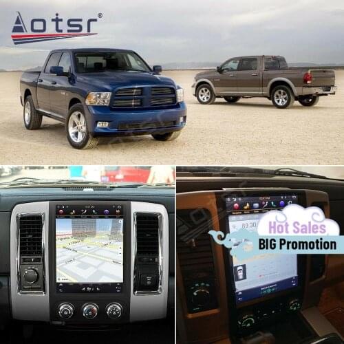 Android 9 Player Tesla Screen Stereo For Dodge RAM 1500 2500 3500 2008 2009 2010 2011 2012 2013- 2018 2019 GPS Radio Head Unit