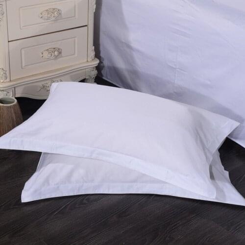 Hotel White Pillowcase Cotton Solid Color Soft Comfortable Spring Autum Summer Winter Pillow Cover Hospital Home Bedding
