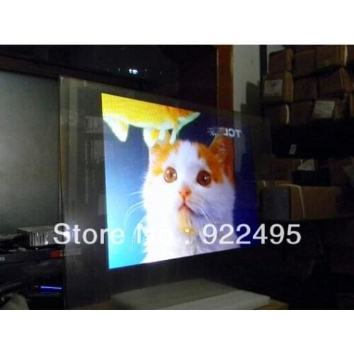 Fast shipping 1m*1.524m Grey Adhesive holographic rear projection screen film, used in: Transparent window displays