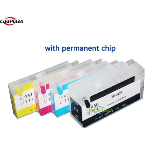 CISSPLAZA compatible For hp950 951 950 950xl with chip empty refillable ink cartridge For Officejet Pro 8600 Pro 8100