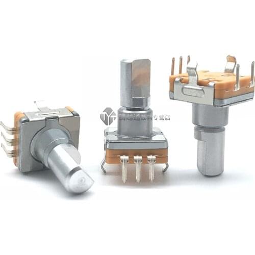 EC11 thin rotary encoder with switch 30 positioning 15 pulse 15mm half-axis audio digital potentiometer 5 feet