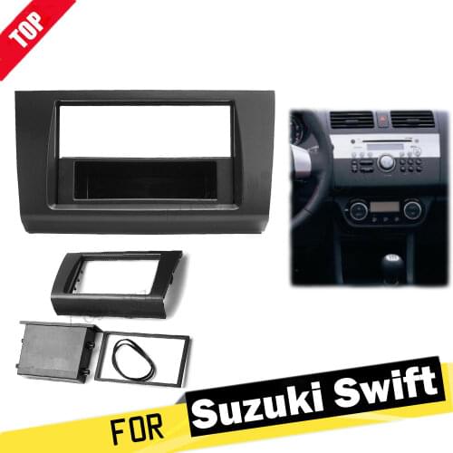 LONGSHI 1 or 2 Din Car Stereo Radio Fascia Panel Plate Frame DVD Panel Audio Dash Mount Kit Adapter for Suzuki Swift 2005-2010