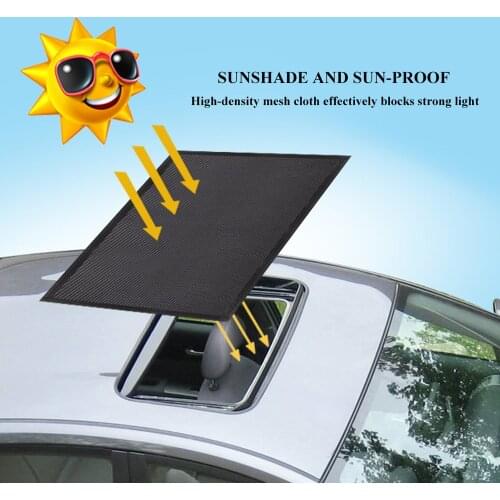 1pc Car Magnetic Anti-Mosquito Net Portable Breathable Curtain Gauze Car Shade Cloth Dustproof Sunroof Mosquito Net Screens Vent