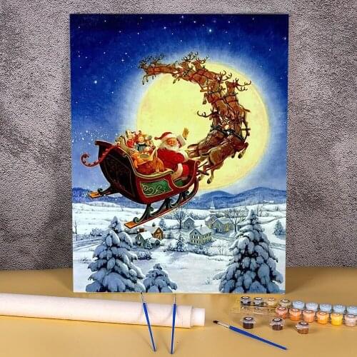 Christmas Ball With Snow Painting By Numbers Kit Acrylic Paints 40*50 Picture By Numbers Photo Decorative Paintings For Art