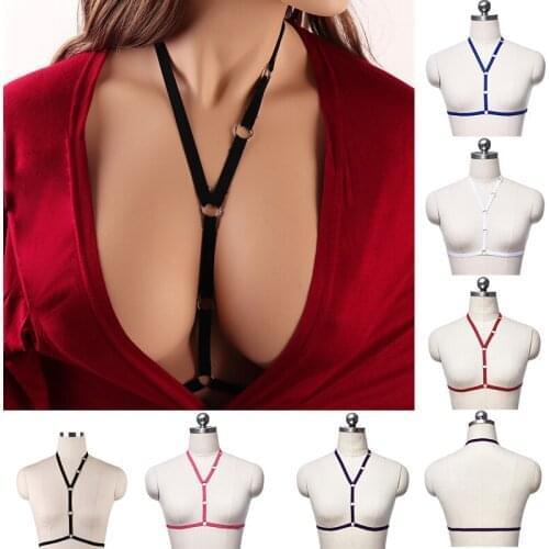 New hot sale sexy lace-up underwear hanging neck ladies black red color sexy sling gothic underwear