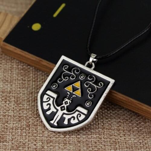 Metal Game The Legend-Of-Zeldass Shield Necklace Pendant Choker Necklace Women And Men Jewelry
