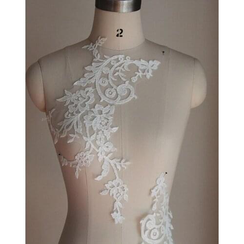 Peach heart shape new embroidery lace cloth Applique Wedding Dress DIY accessories lace patch appliques accessories