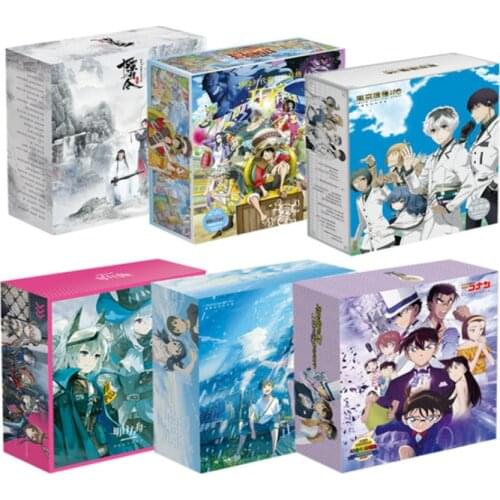 Anime Gift BOX Conan Kimetsu no Yaiba SAO date a live Jujutsu Kaisen Included Poster Keychain Postcard bottle Bookmark gift