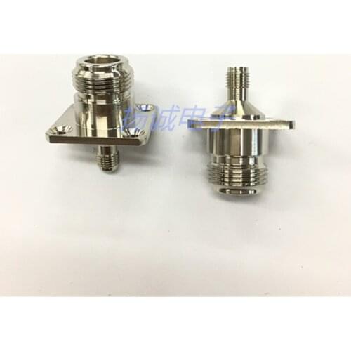 All Copper RF Coaxial Adapter N L16 / Sma-kkf 25 * 25 Flange Mounted Converter