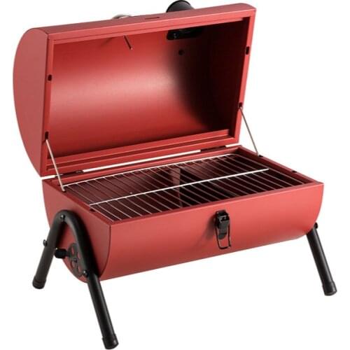 Portable outdoor barbecue grill household indoor charcoal full set of tools small wild kebab thickened carbon grill