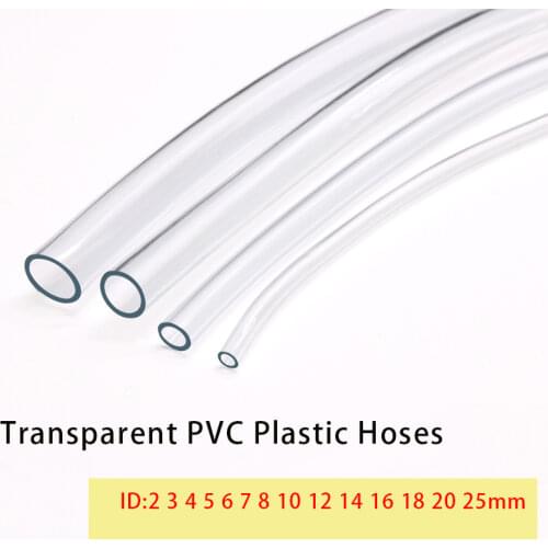 1M/3M Transparent PVC Plastic Soft Hoses High Quality Water pump Flexible Tube 2 3 4 5 6 8 10 12 14 16 18 20 25mm Inner Diamete