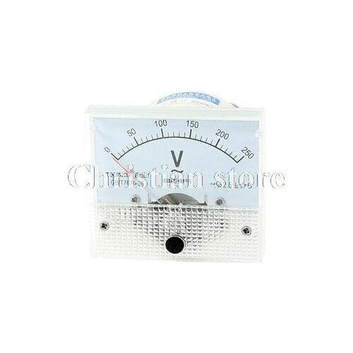 Class 2.5 AC 0-250V Screw Mounted Rectangle Voltage Test Meter Voltmeter