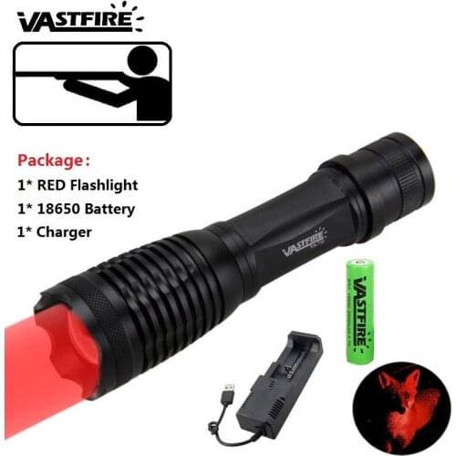 Q5 Tactical LED Flashlight lantern Hunting torch 710 Zoom Torch Red Green Lens Spotlight For AAA or 18650 battery