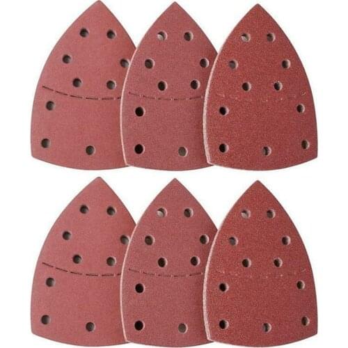 Sanding Sheets 10pcs 11 Holes Triangular Sandpaper Sanding Pad For Multi Sander Bosch PSM 160A Detail Palm Sander Grit 40-2000