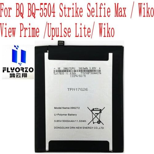 Brand new High Quality 3000mAh 396272 Battery For BQ BQ-5504 Strike Selfie Max / Wiko View Prime /Upulse Lite/ Wiko Mobile Phone