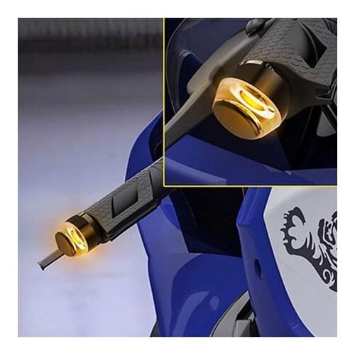 Motorcycle handlebar LED flash, 22mm universal yellow indicator with side indicator, 2 UDS for Aprilia motorcycle