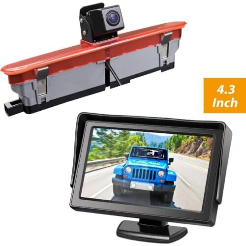 HD 720P Misayaee E9 Brake Light Camera + 4.3'' monitor for Fiat Doblo (2010-2019) Opel Combo (2011-2019) Waterproof Rear Camera
