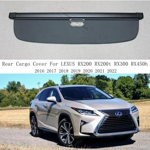 Rear Cargo Cover For LEXUS RX200 RX200t RX300 RX450h 2016-2022 Privacy Trunk Screen Security Shield Shade Black Auto Accessories